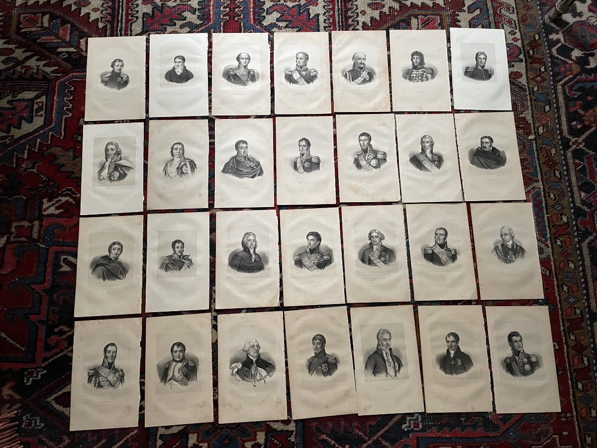 Lot d’estampes de 28 hommes du 18ieme-photo-4