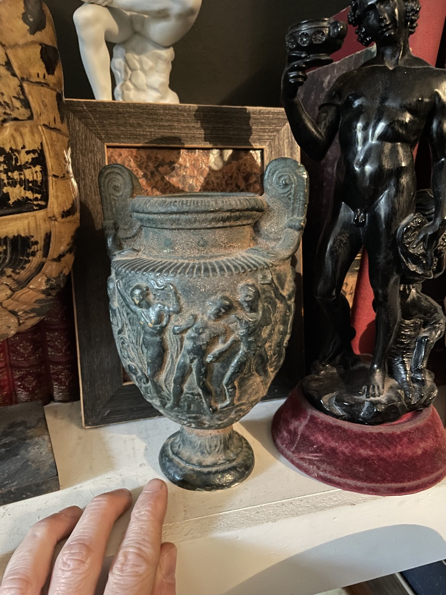 Plaster Vase With A Roman Scene-photo-4