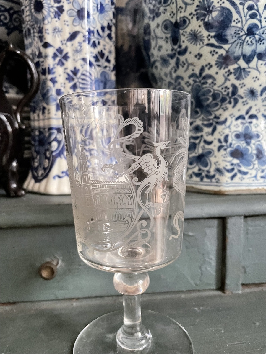 Crystal Glass From The Exhibitions Of Le Havre 1887-photo-4