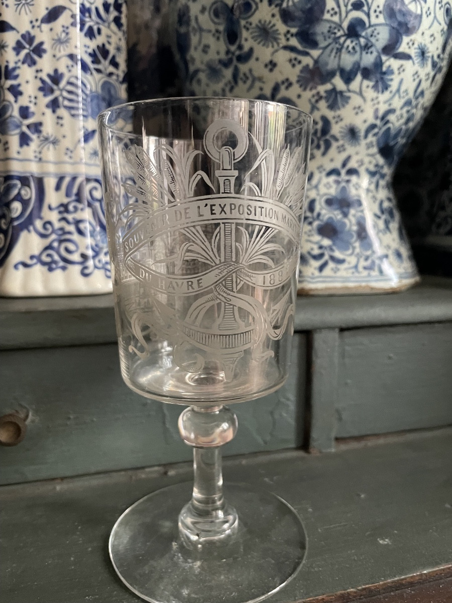 Crystal Glass From The Exhibitions Of Le Havre 1887