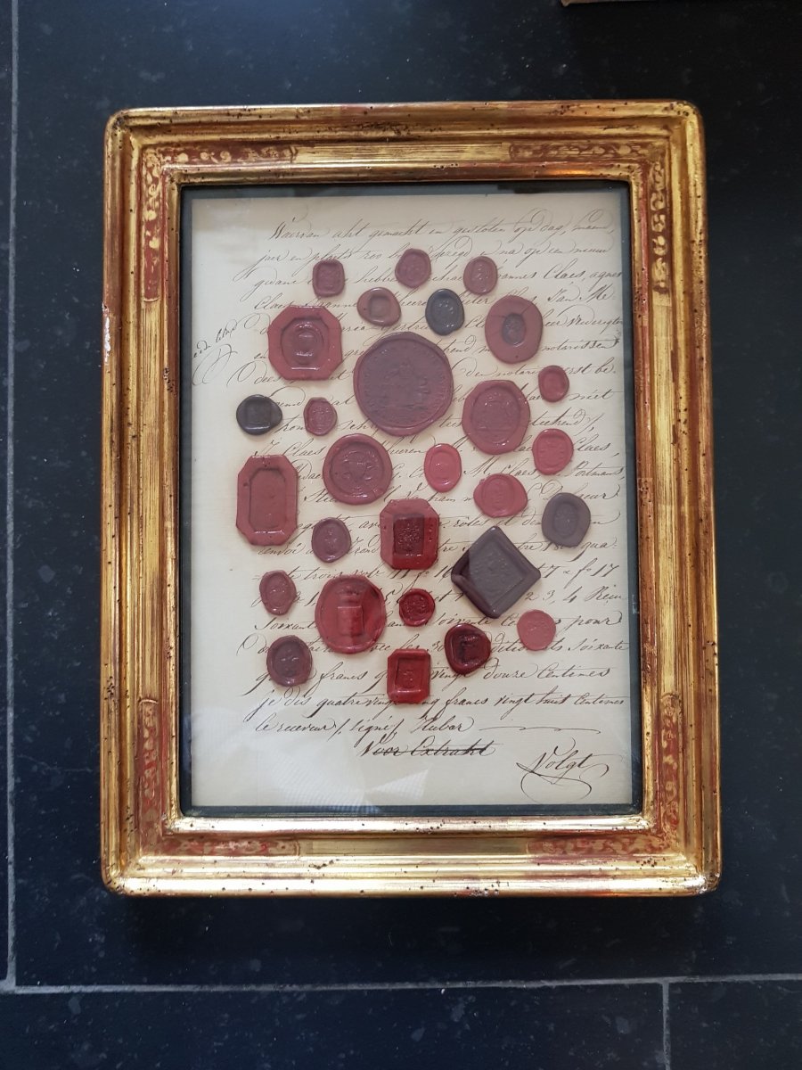Pair Of Frames With Wax Seals-photo-3