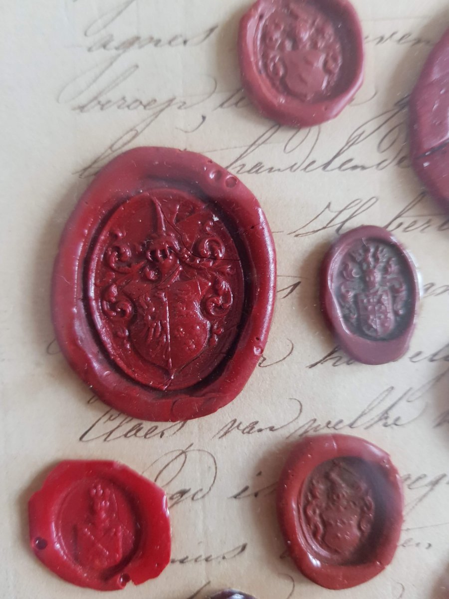 Pair Of Frames With Wax Seals-photo-1