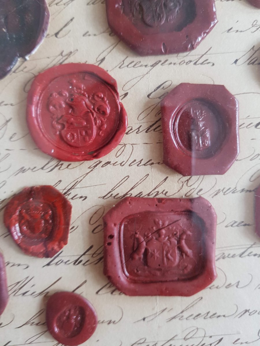 Pair Of Frames With Wax Seals-photo-2