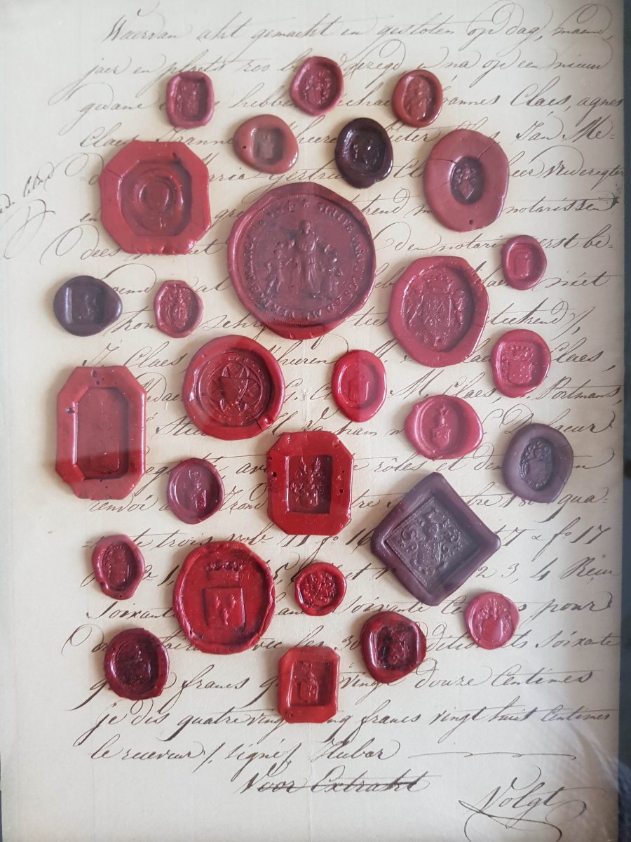 Pair Of Frames With Wax Seals-photo-5