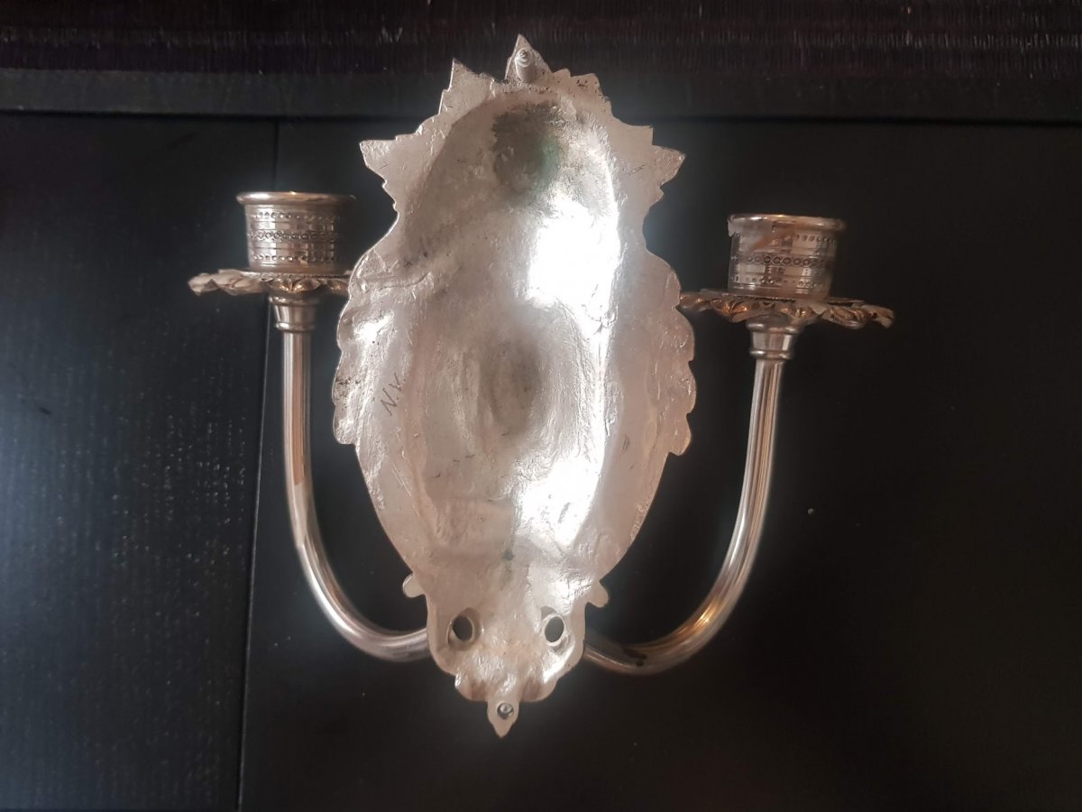 Silver Metal Sconce-photo-2