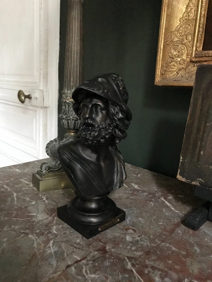 Patinated Bronze Bust Of Ajax