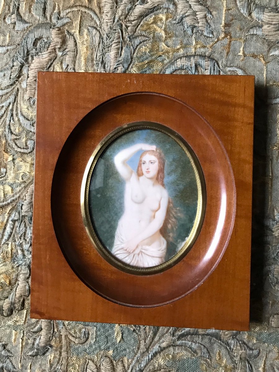 Naked Woman Painted On Ivory