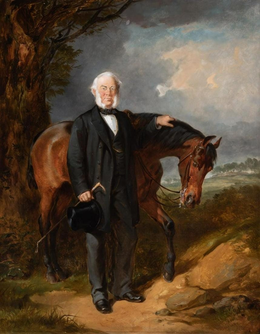 Portrait Of A Gentleman And His Horse 1870 By Thomas Jones Barker