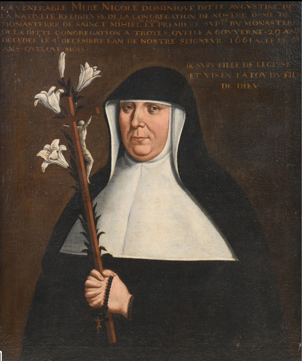 17th Century Portrait Of Nun With Crucifix-photo-4