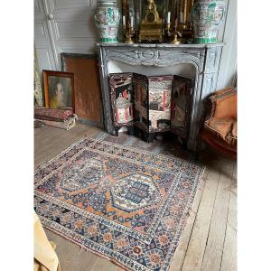 Beautiful Old Geometric Rug Pink/orange Tone