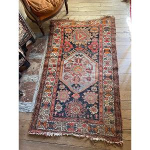 Beautiful Old Carpet With Geometric Pattern