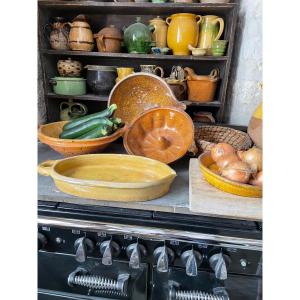 Large Glazed Terracotta Dish 