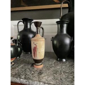 Lekythos With Warrior Decoration 