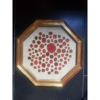 Octagonal Frame With Emblazoned Seals