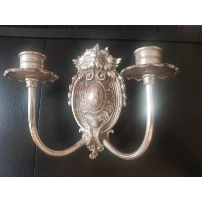 Silver Metal Sconce