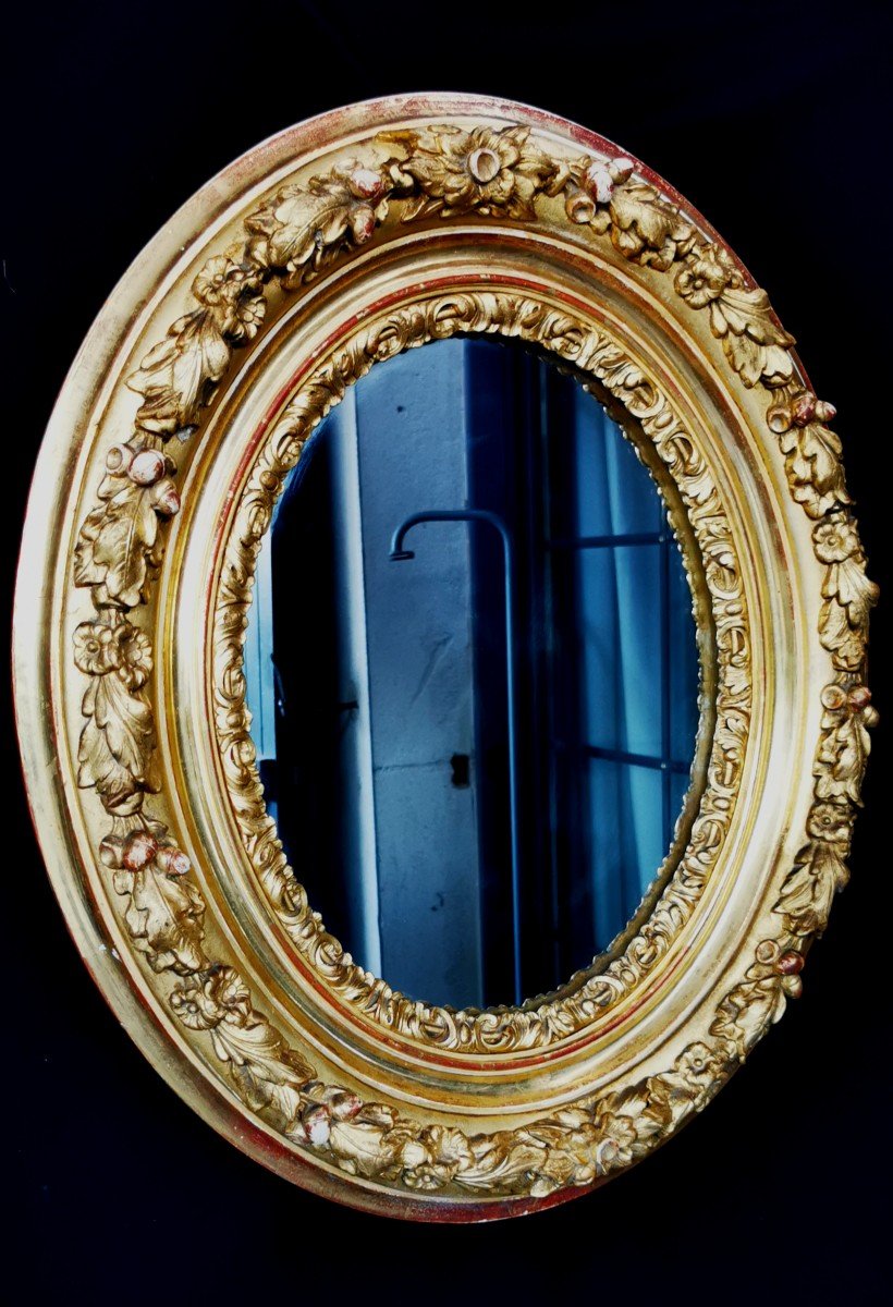 Miroir Ovale XIX Eme 