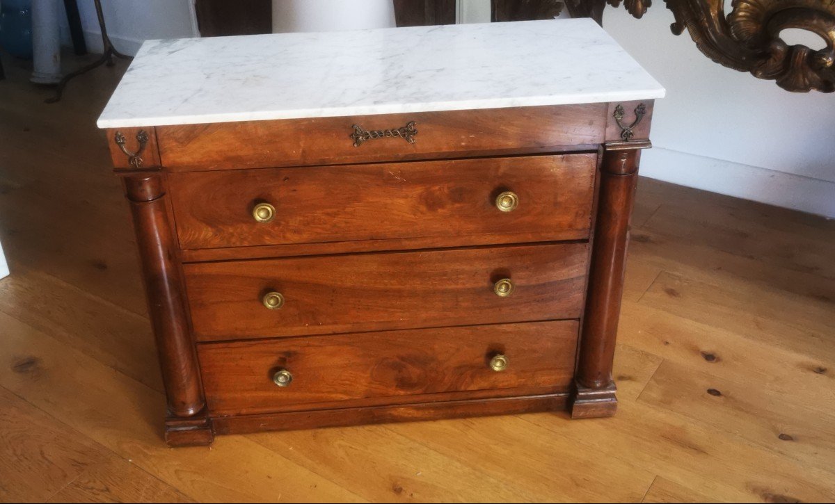 Small Chest Of Drawers In Walnut-photo-2