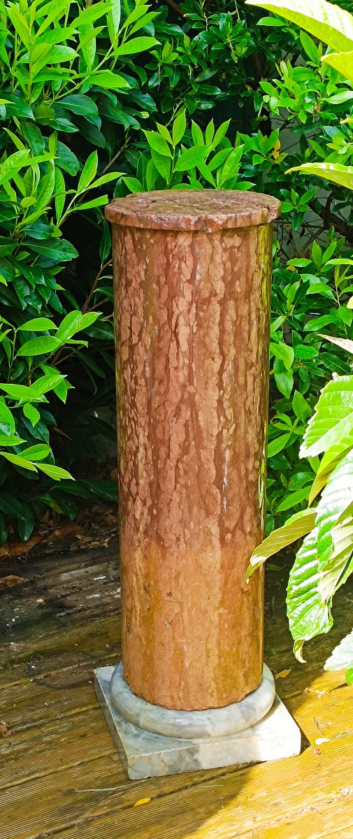 Colonne Cylindrique Marbre XVIII Eme 