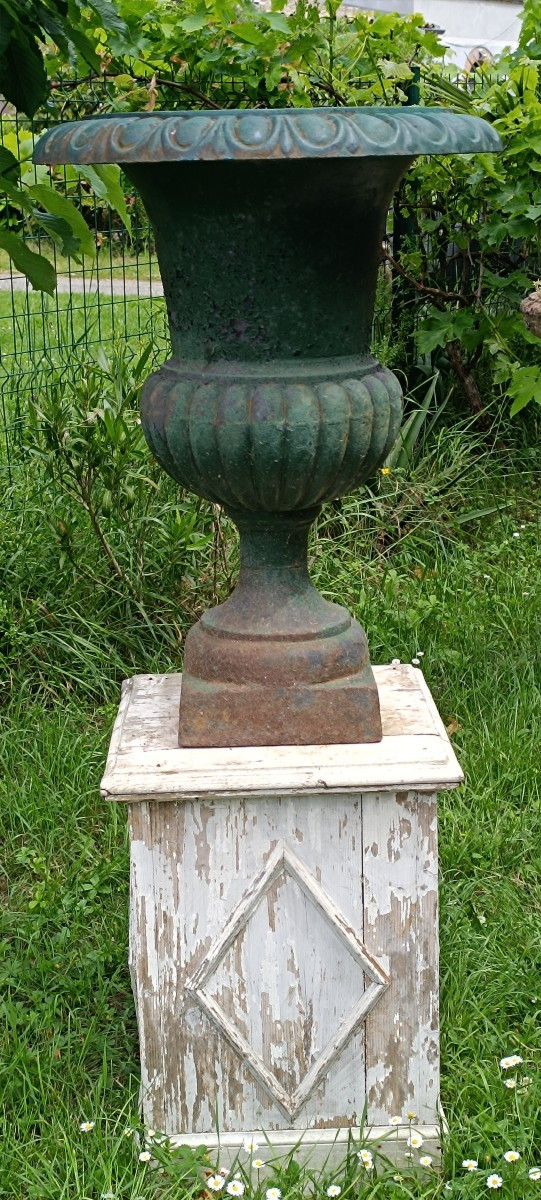 Large Cast Iron Medici Vase 