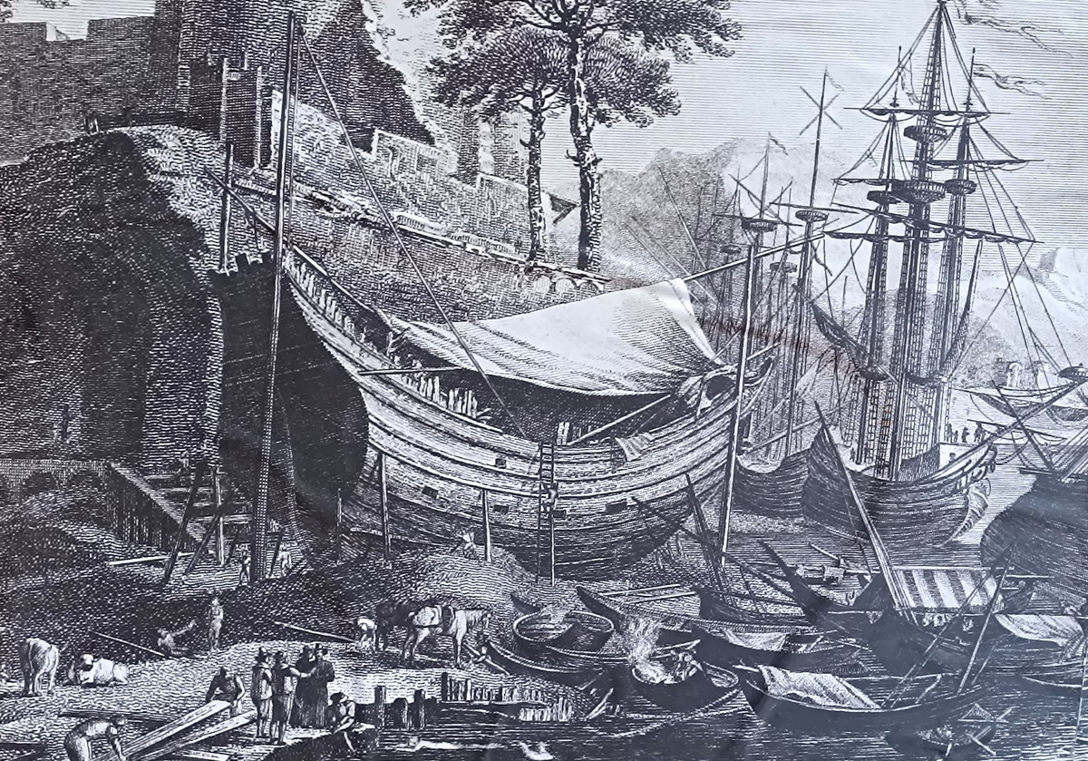 Paire de grands panneaux en papier sur bois-photo-2