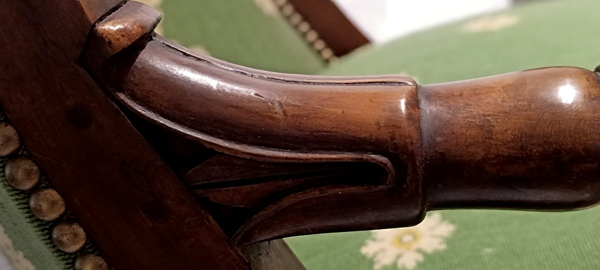Pair Of Empire Style Gondola Armchairs,-photo-3