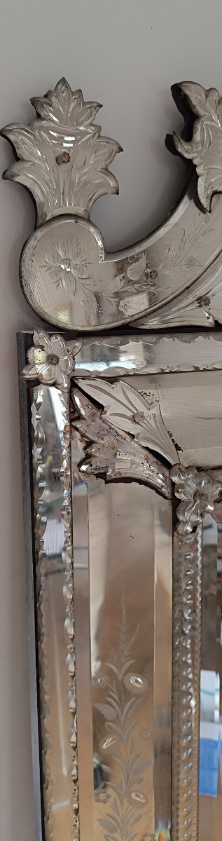 Grand miroir en verre de Venise -photo-4