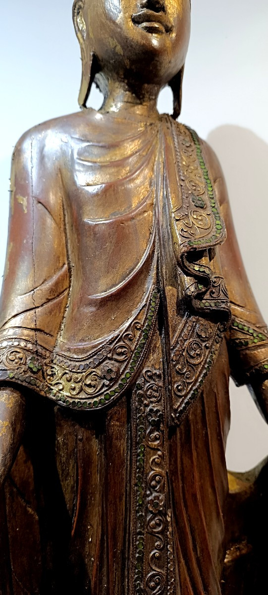Bouddha en pied Birmanie XX eme-photo-4
