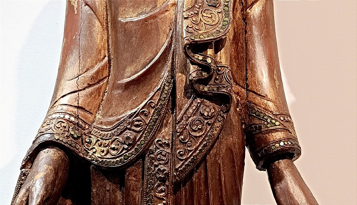 Bouddha en pied Birmanie XX eme-photo-4