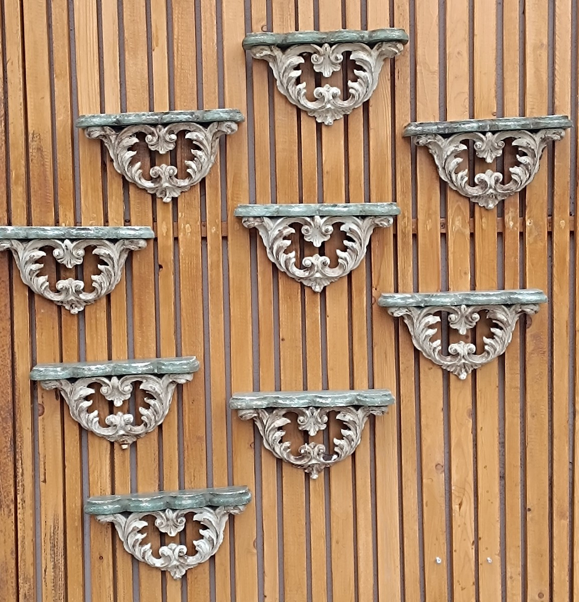 Ensemble de 10 Appliques murales Louis XV-photo-2