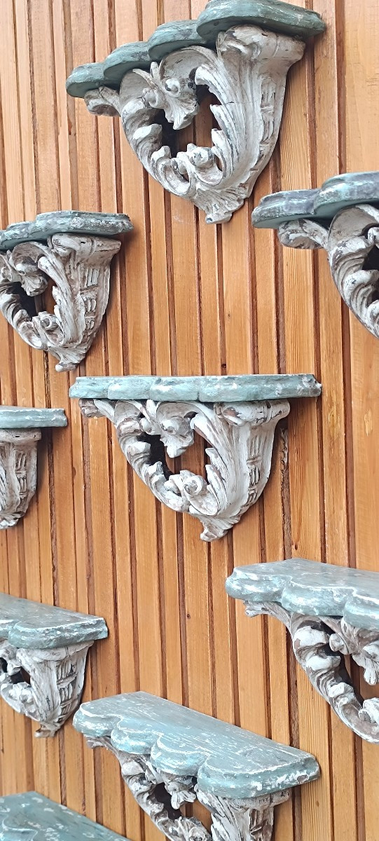 Ensemble de 10 Appliques murales Louis XV