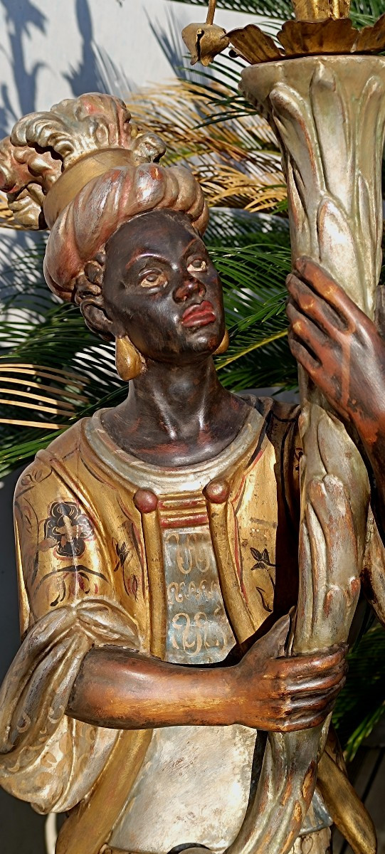 Nubien porte torchère XX  eme 