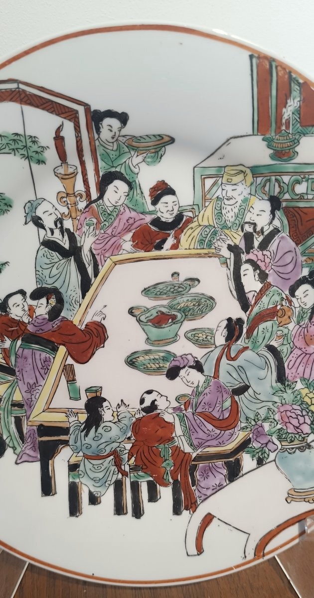 Paire d assiettes en porcelaine chinoise XX eme -photo-4