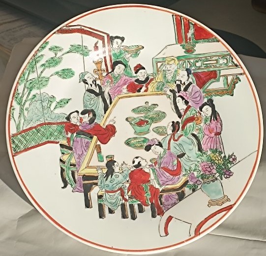 Paire d assiettes en porcelaine chinoise XX eme -photo-2