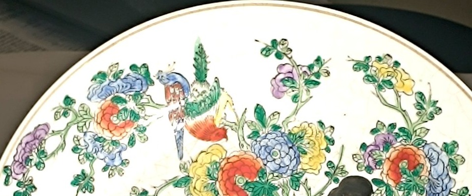 Paire d assiettes en porcelaine chinoise XX eme -photo-5