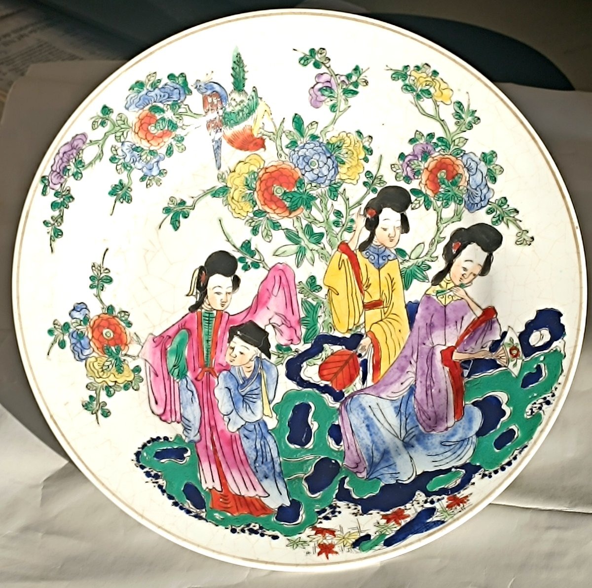 Paire d assiettes en porcelaine chinoise XX eme 