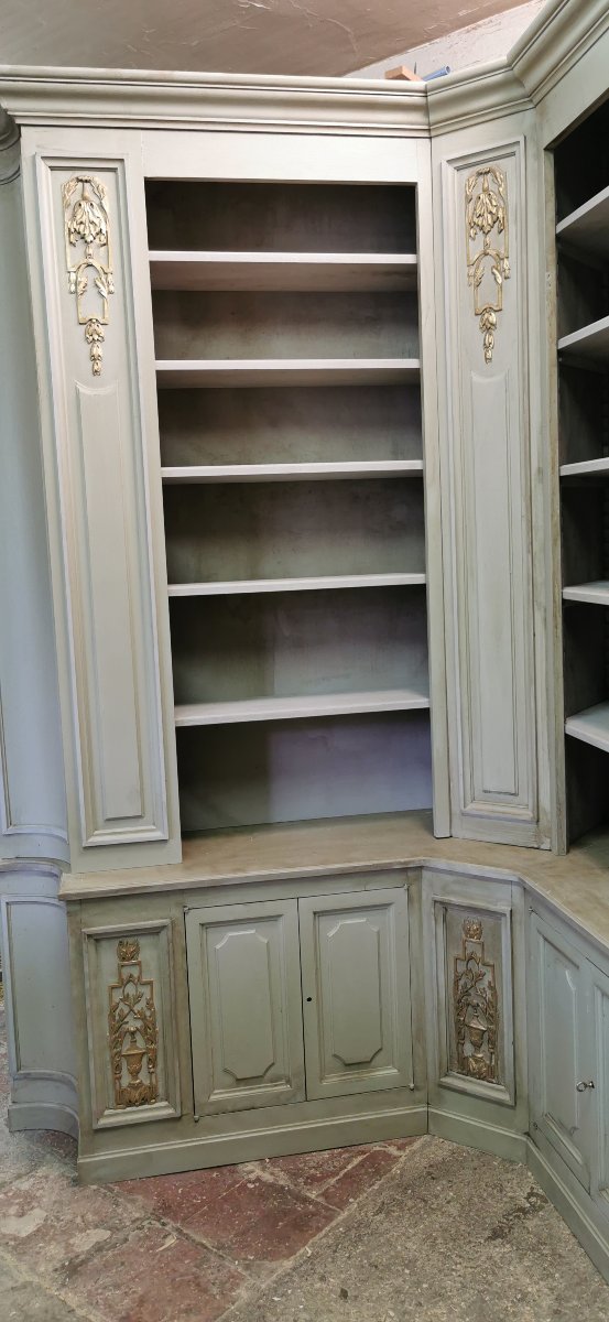 Bibliothèque d angle de  boiserie -photo-2