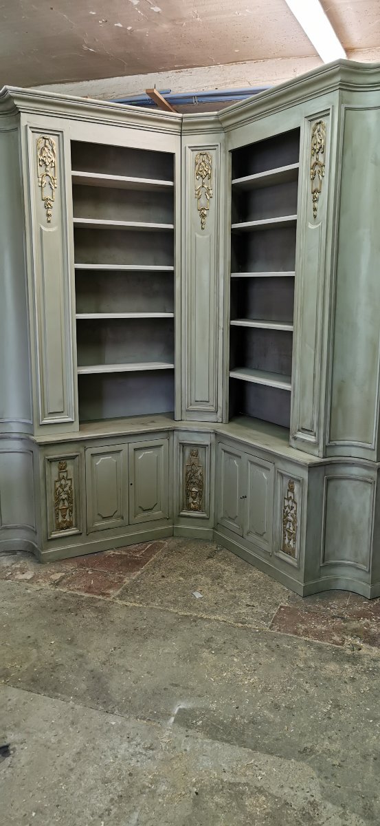 Bibliothèque d angle de  boiserie -photo-3