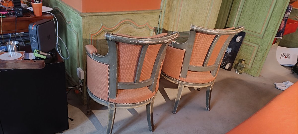 Pair Of Louis XVI Armchairs-photo-2