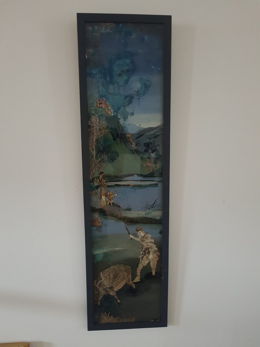 Fixed Under Glass Chinese Decor-photo-2