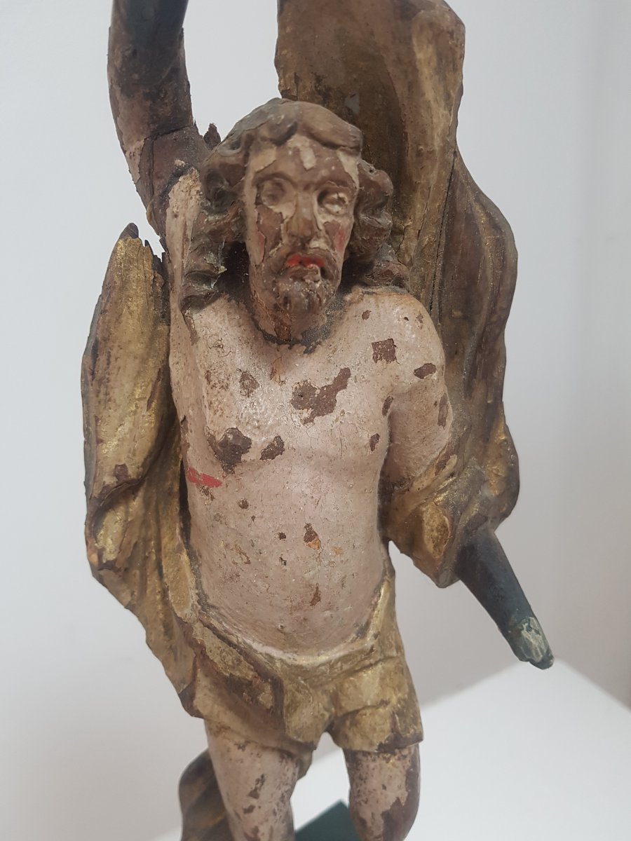 Christ En Bois Sculpté-photo-2