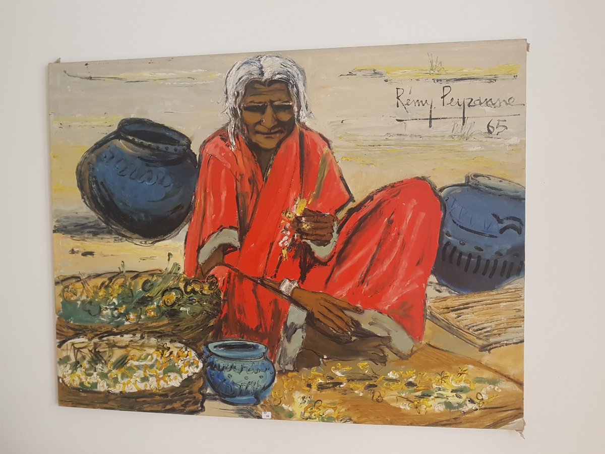 Tableau Remy Peyranne Portrait d'Une Femme Indienne