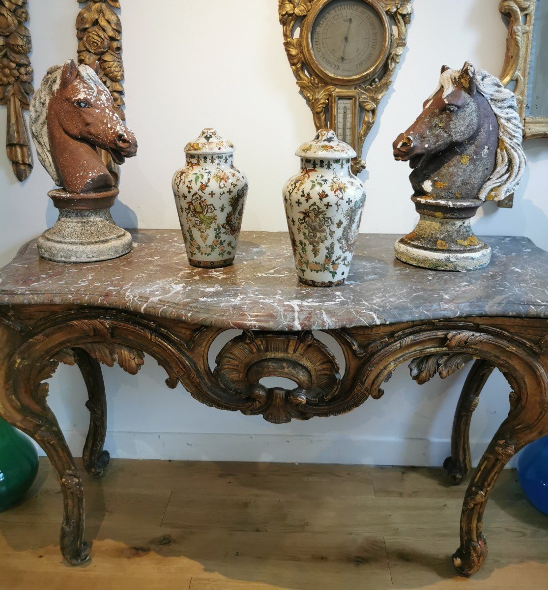 Paire De Vases Couverts  arte povera  Verrerie XIX Eme-photo-2