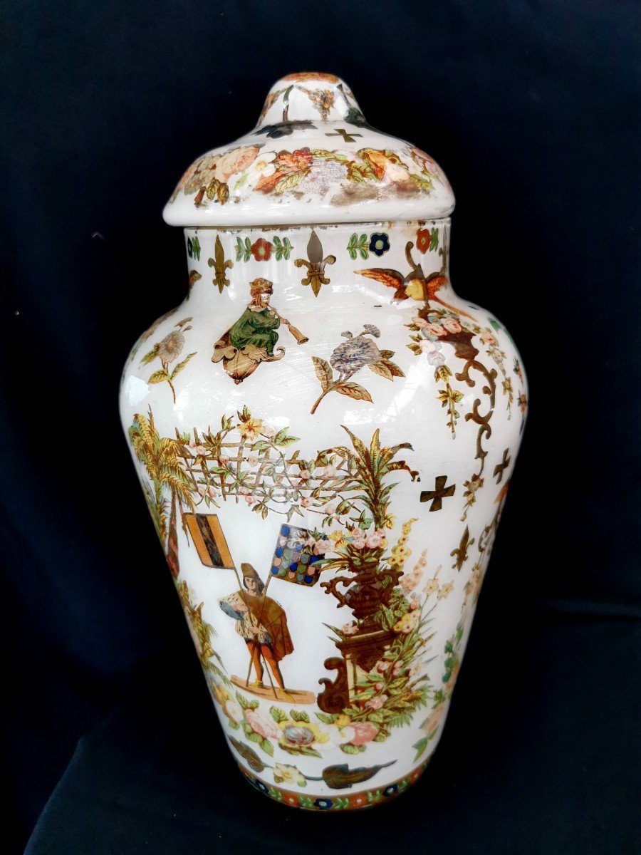 Paire De Vases Couverts  arte povera  Verrerie XIX Eme-photo-3