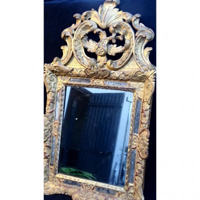 Miroir En Bois Doré D époque Régence 