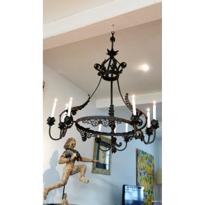 Metal And Sheet Chandelier