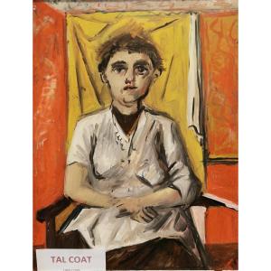 Portrait De Jeune Fille Par Pierre Tal Coat Daté Sur Le Châssis 1937