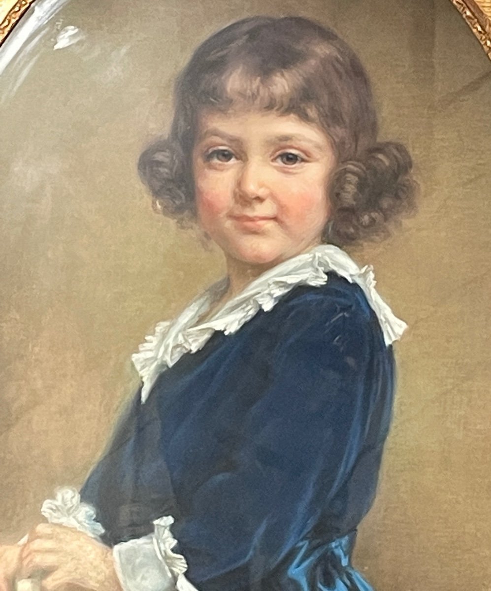 Pastel Représentant Un Charmant Garçonnet-photo-2