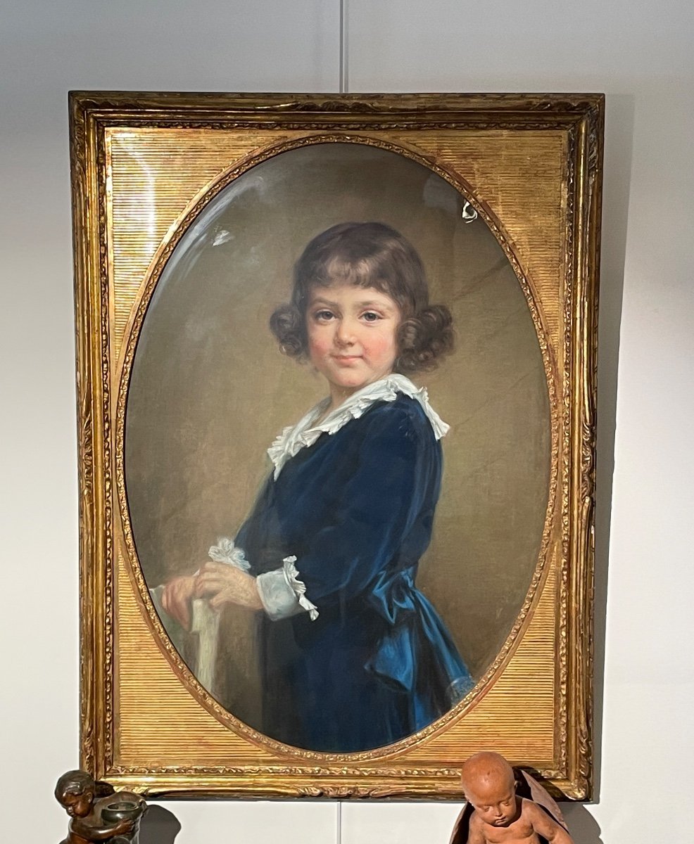 Pastel Représentant Un Charmant Garçonnet