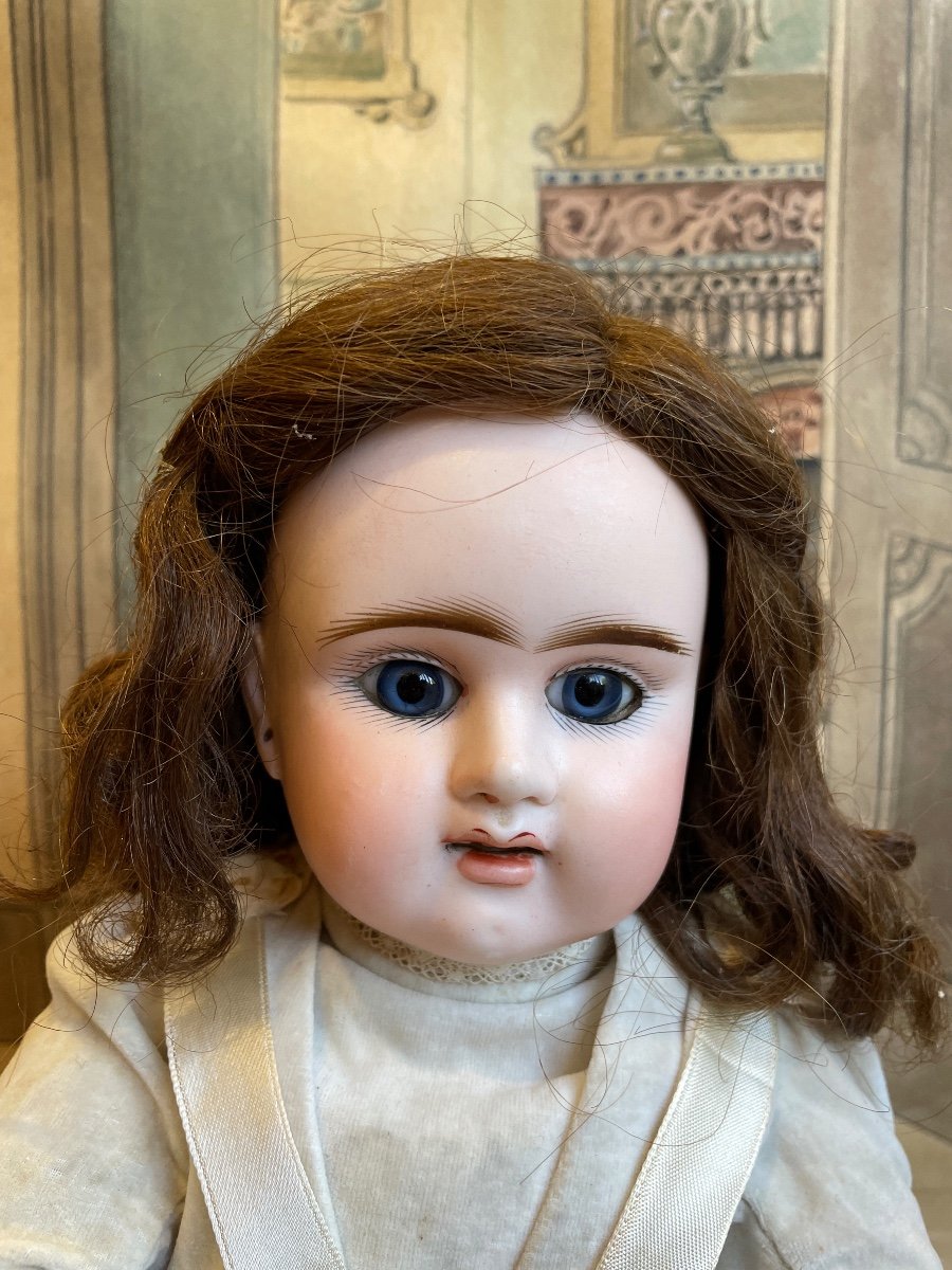 Adorable  Poupée Ancienne Française Etienne Denamur En Taille 8-photo-3