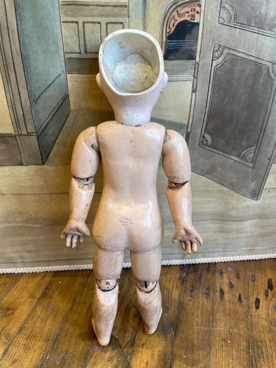 Adorable  Poupée Ancienne Française Etienne Denamur En Taille 8-photo-6